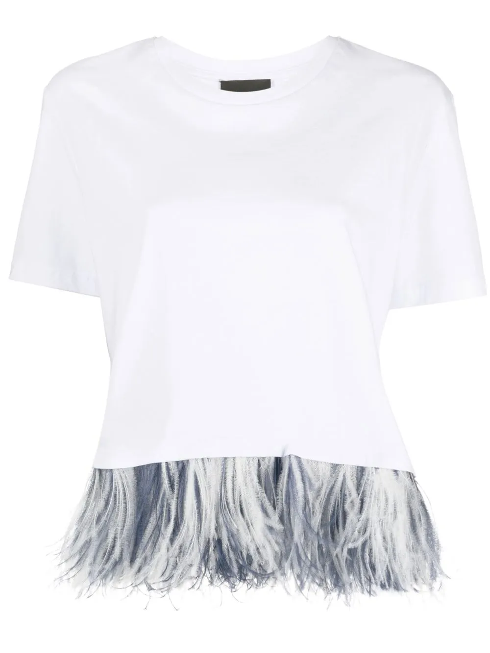 

Simonetta Ravizza fringe-detail short-sleeved T-shirt - White