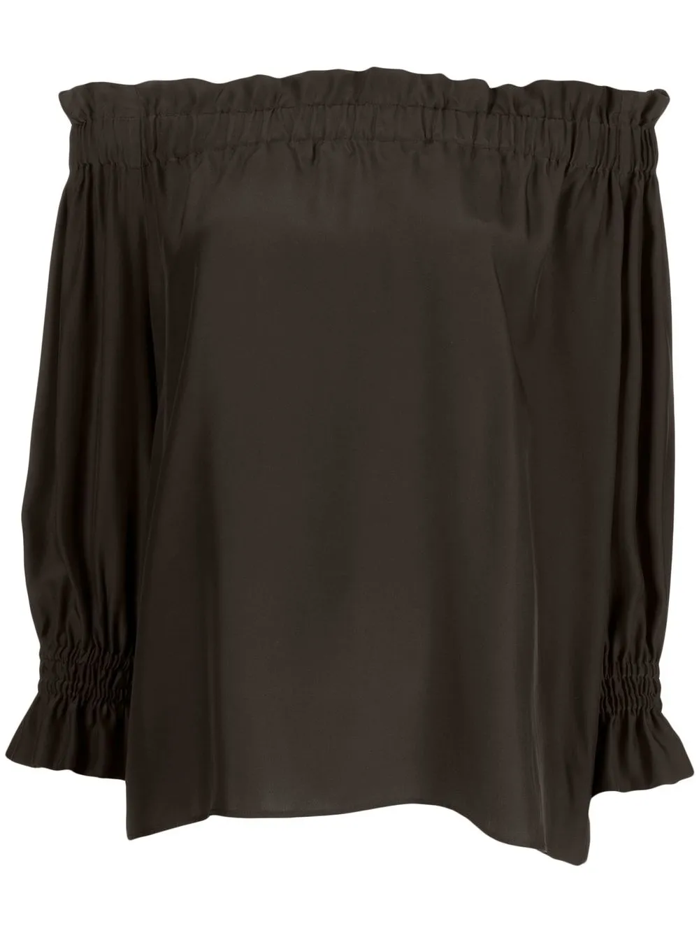 

Simonetta Ravizza elasticated off-shoulder blouse - Brown