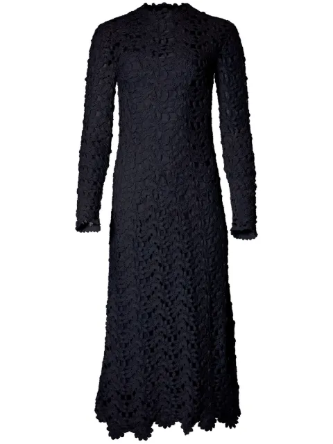 Carolina Herrera crochet-knit crew-neck dress