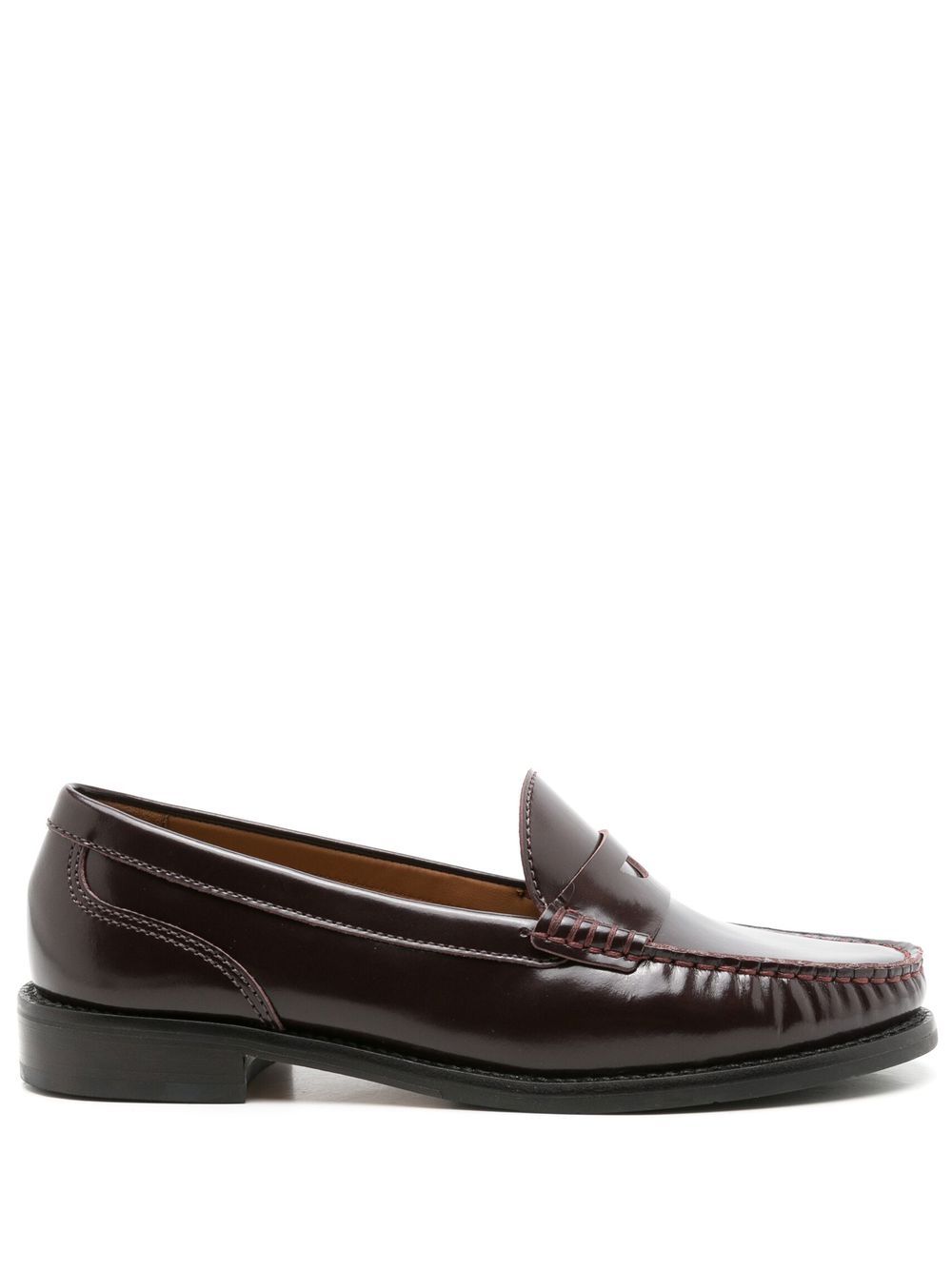 Sarah Chofakian Laine leather loafers Brown