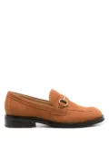 Sarah Chofakian Paulette nubuck leather loafers - Brown