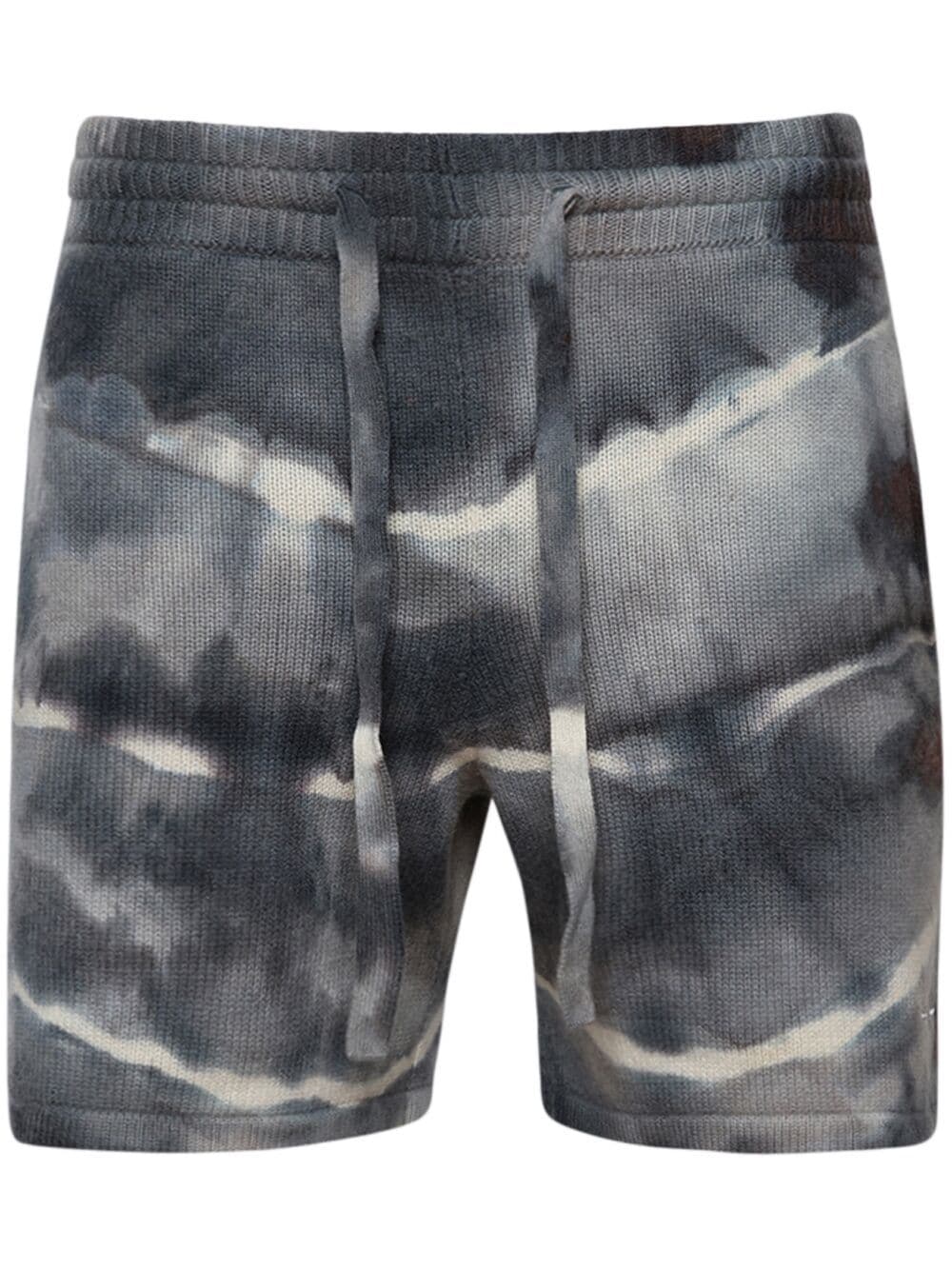Shop Amiri Tie-dye Track Shorts In Grey