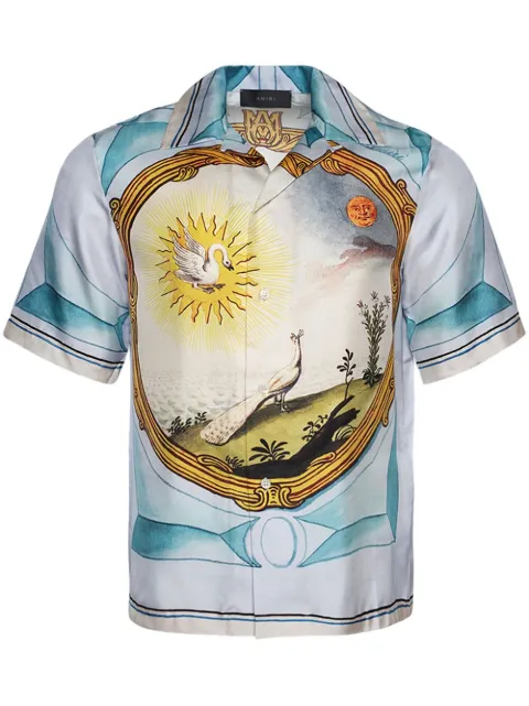AMIRI Landscape Frame bowling shirt
