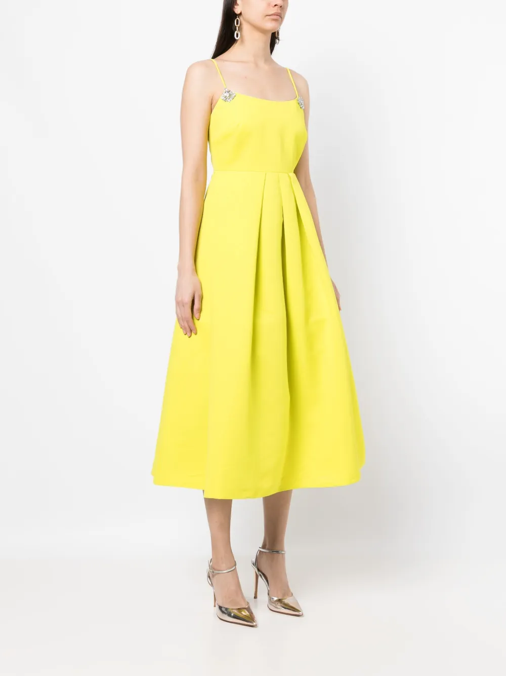 Sachin & Babi Auda Flared Midi Dress In Green