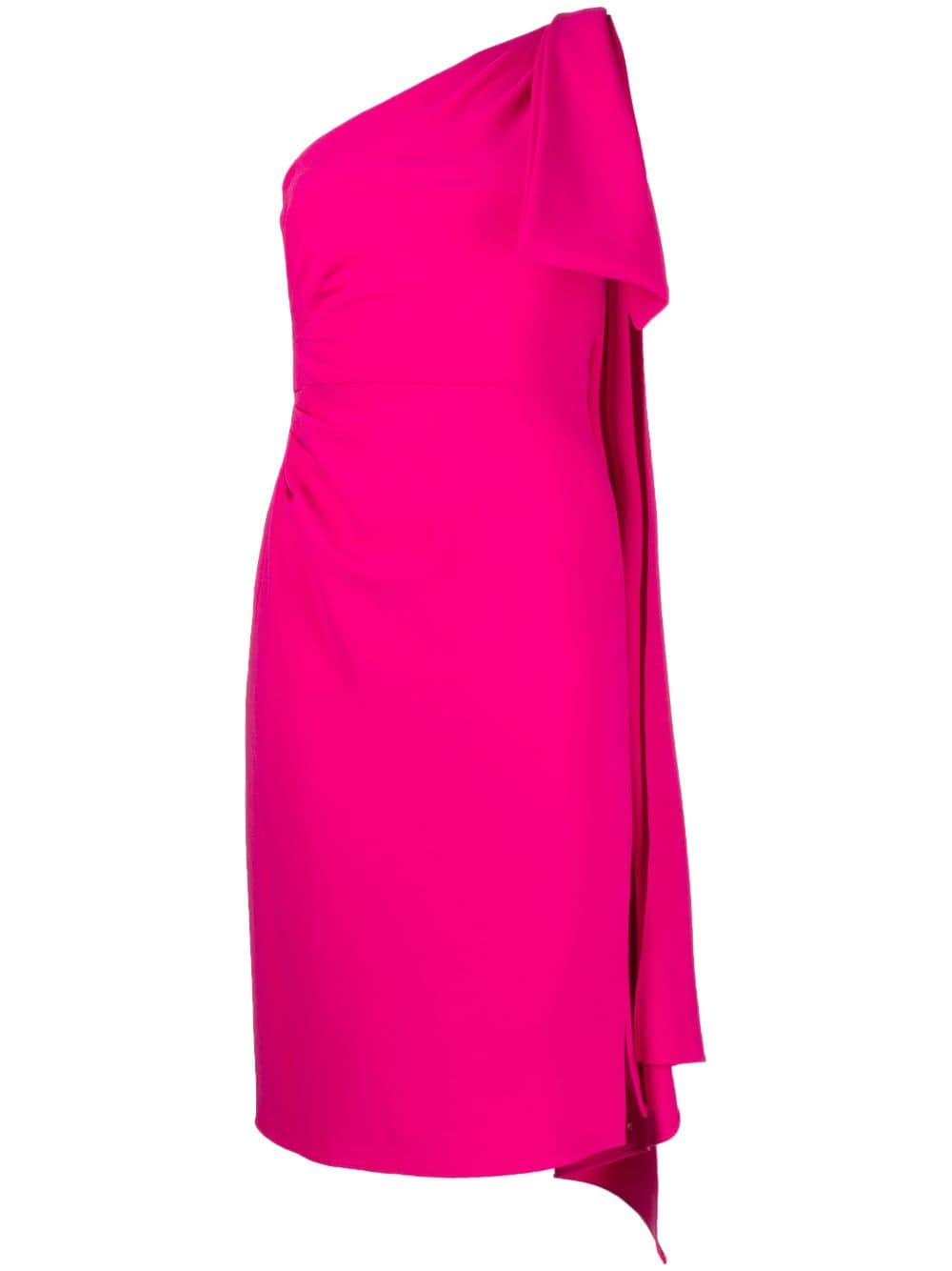 Shop Sachin & Babi Miranda Draped-detail Midi Dress In Pink