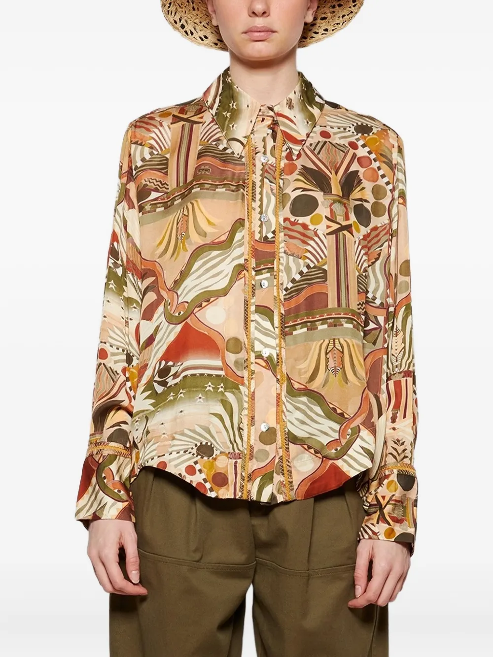 Chufy Abstract-print Long-sleeve Shirt In Multi
