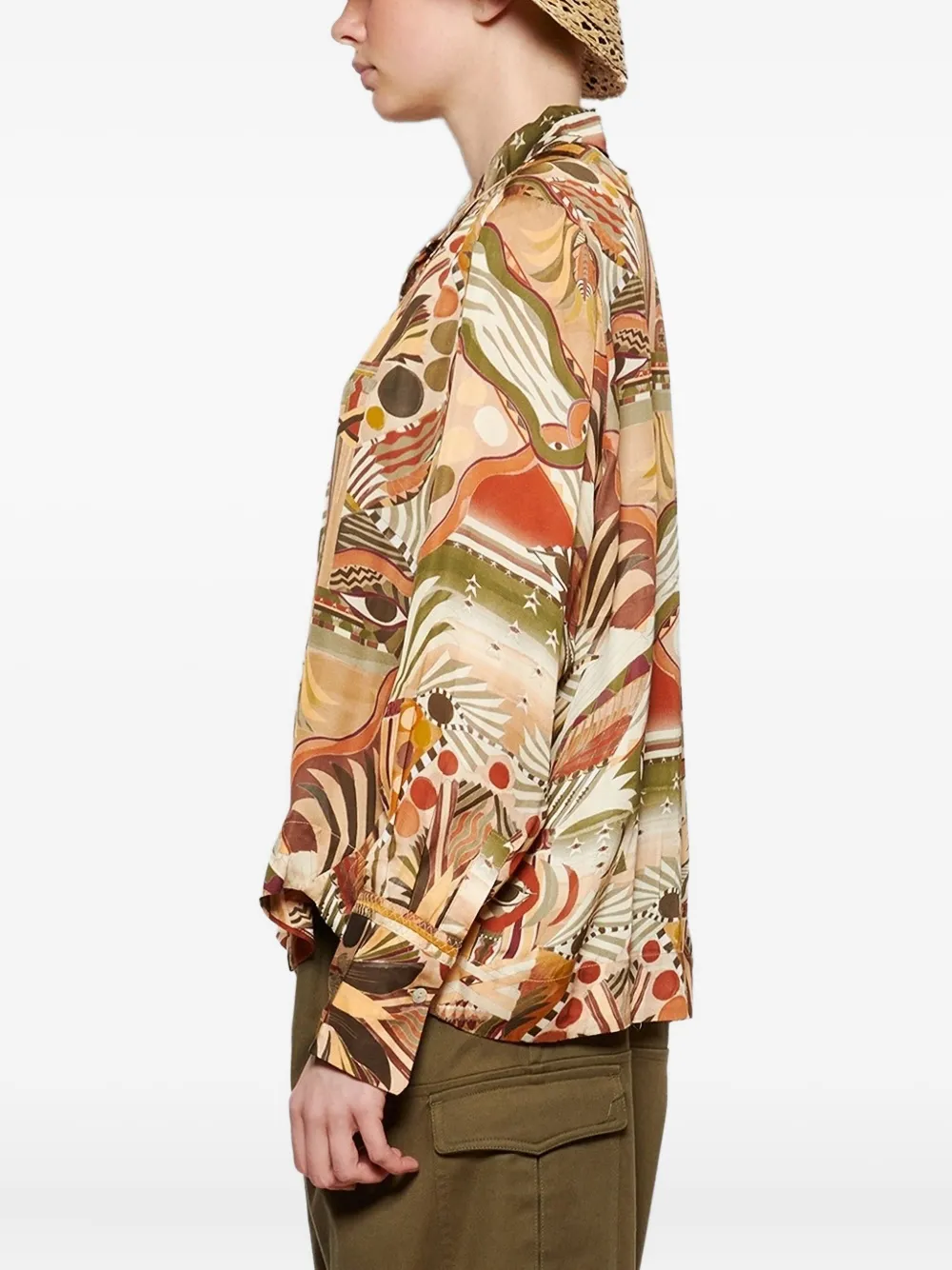 Chufy Abstract-print Long-sleeve Shirt In Multi