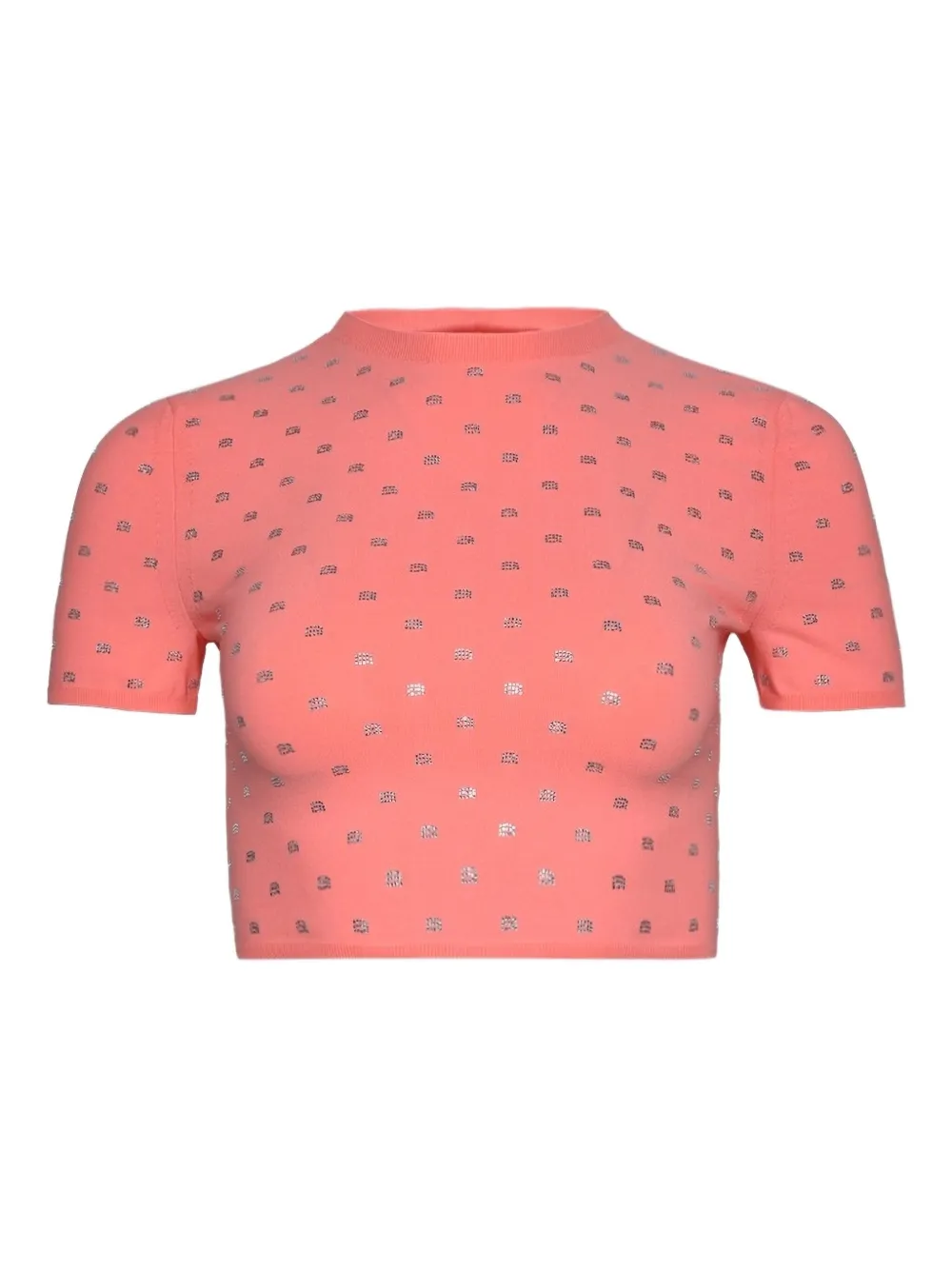 Alexander Wang logo-embellished T-shirt Roze