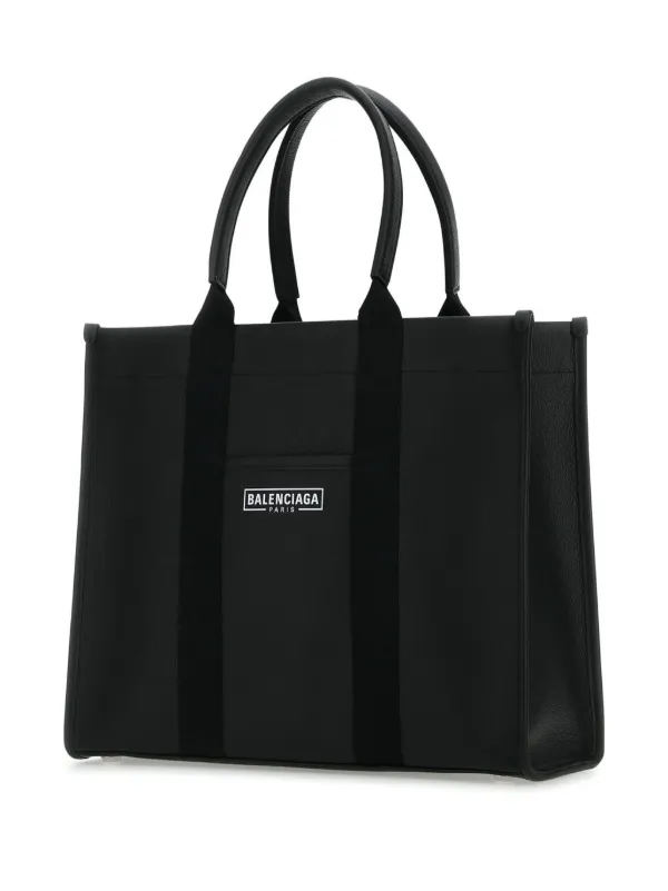 Balenciaga Women s Hardware Logo Print Leather Tote