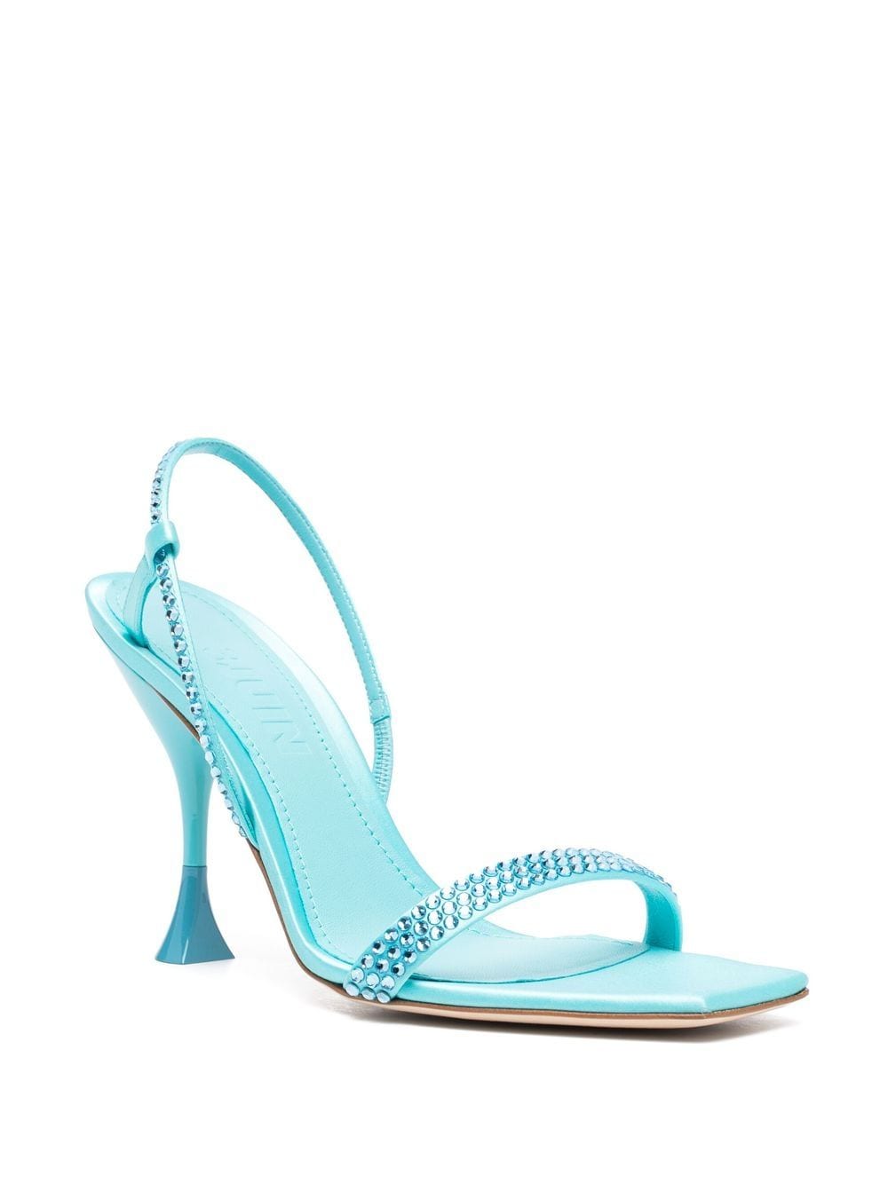 Shop 3juin Eloise Crystal-embellishment Sandals In Blue