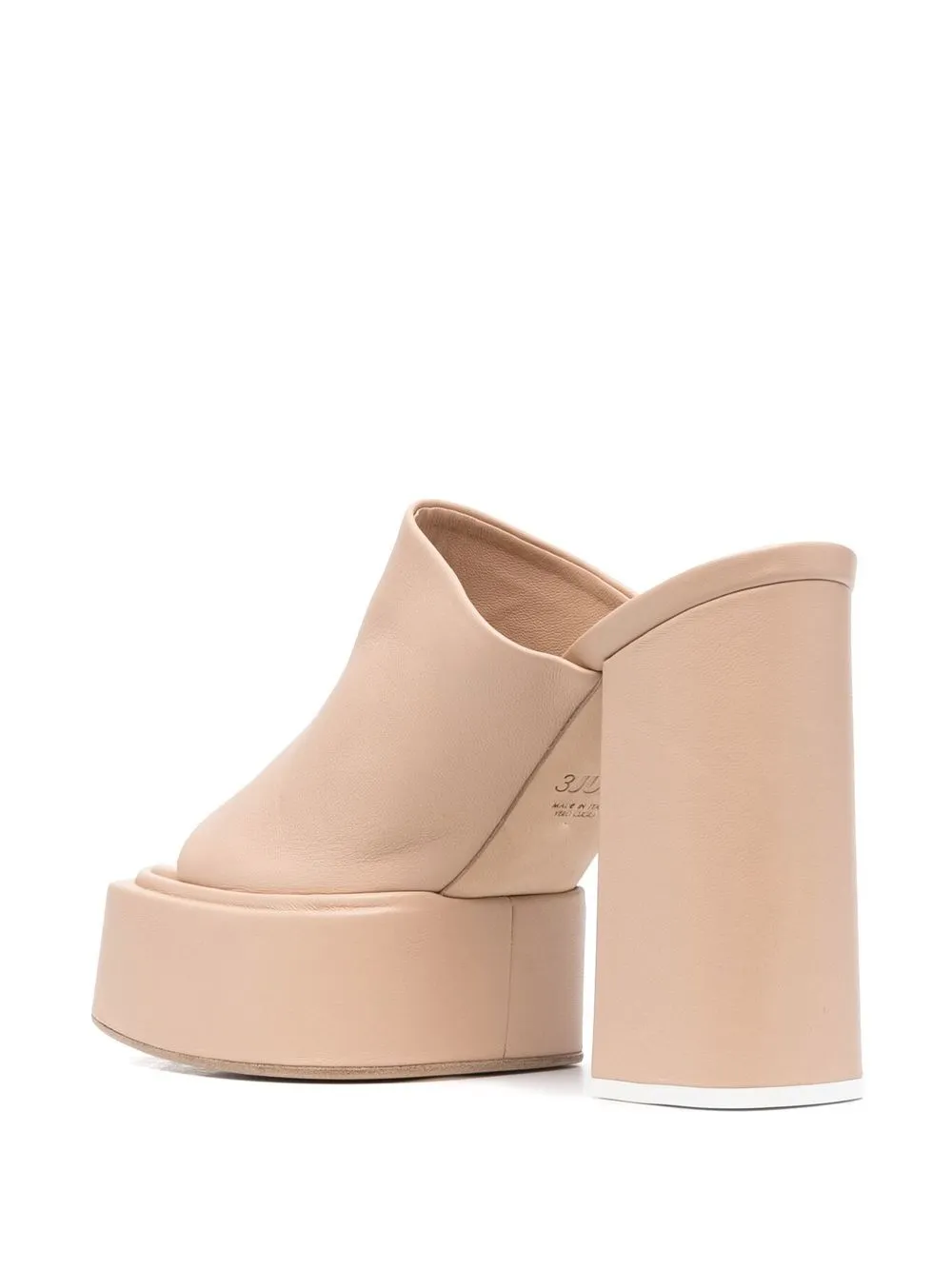 Shop 3juin Sue Leather Mules In Nude