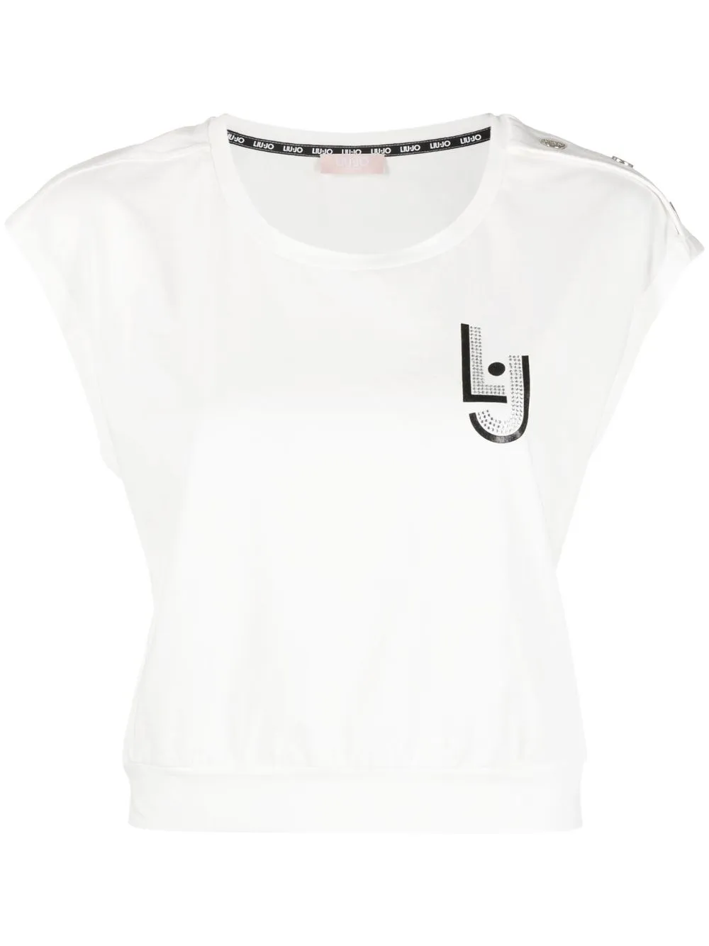 

LIU JO logo-print tank top - Blanco