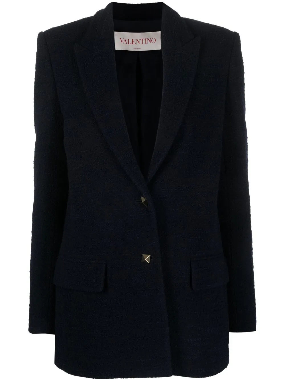 

Valentino single-breasted textured blazer - Blue