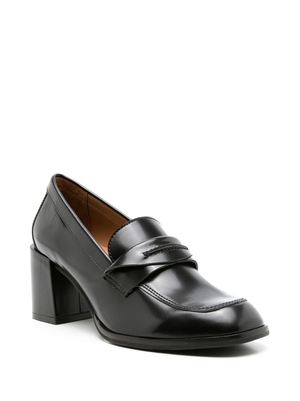 Shop Sarah Chofakian Eliza 70mm Heeled Loafers In Black