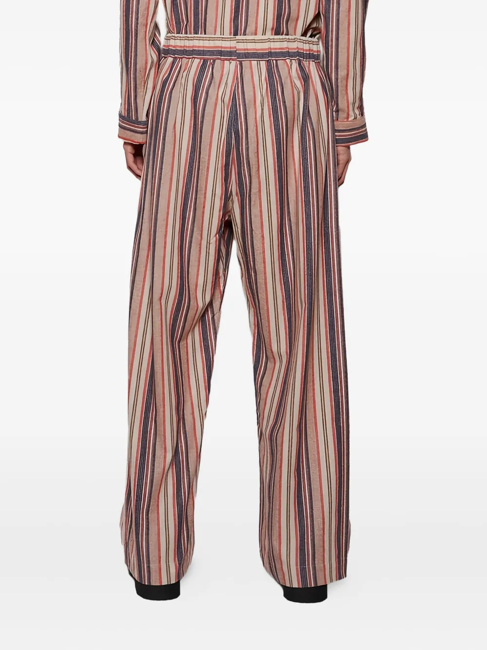 The Elder Statesman Gestreepte broek Rood