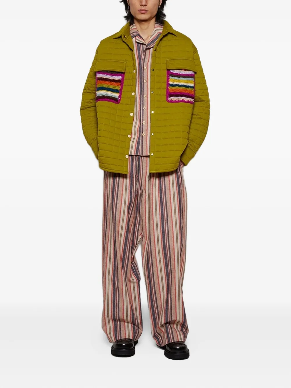 The Elder Statesman striped trousers - Rood