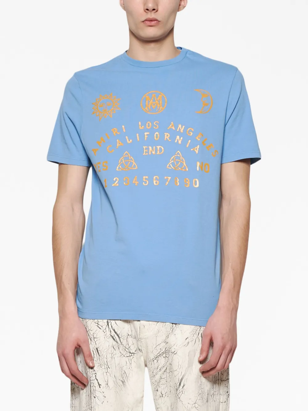 Camiseta Amiri Ouija Board Hombre Azules Para Ouija Board Camiseta