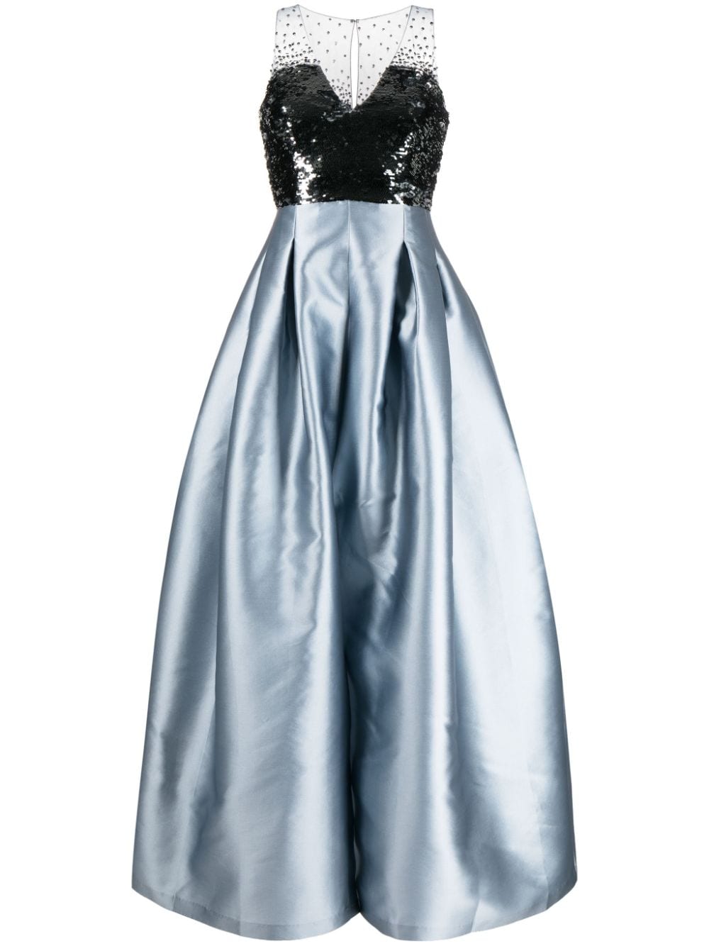 Sachin & Babi Erica High-shine Gown In Grey