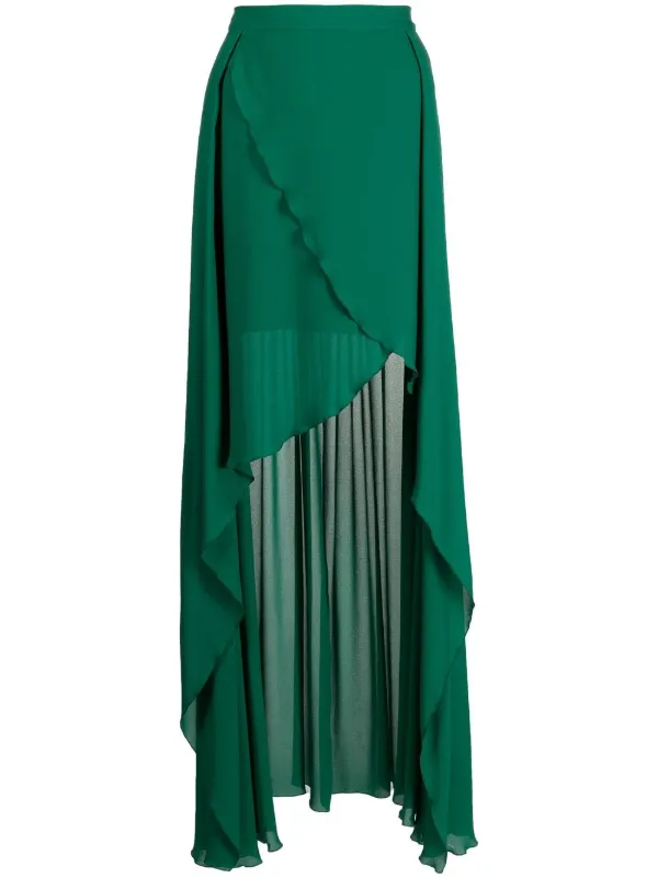 Elie Saab High-low Fly Away Skirt in Green