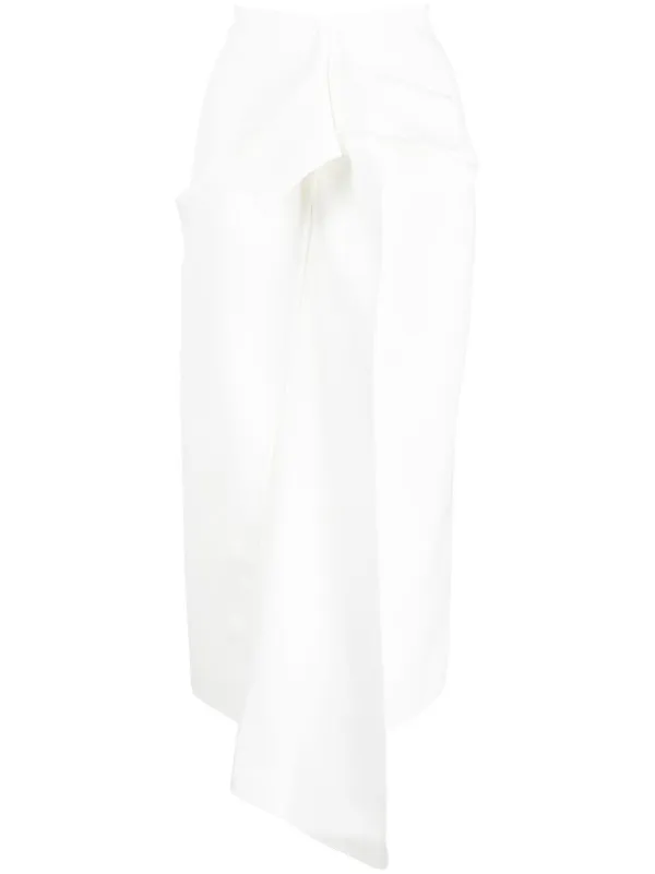 Maticevski Draped-detail Skirt in White