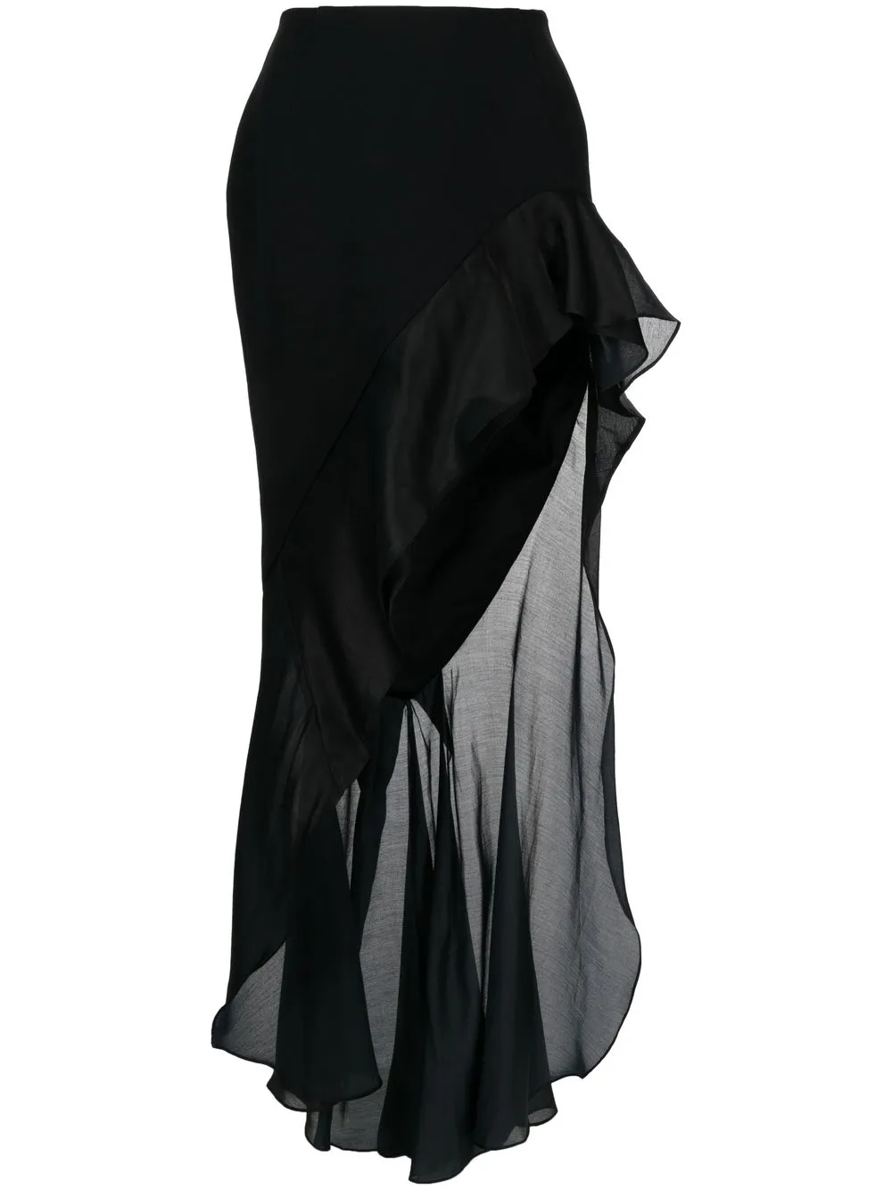 

Maticevski high-waisted asymmetric maxi skirt - Black