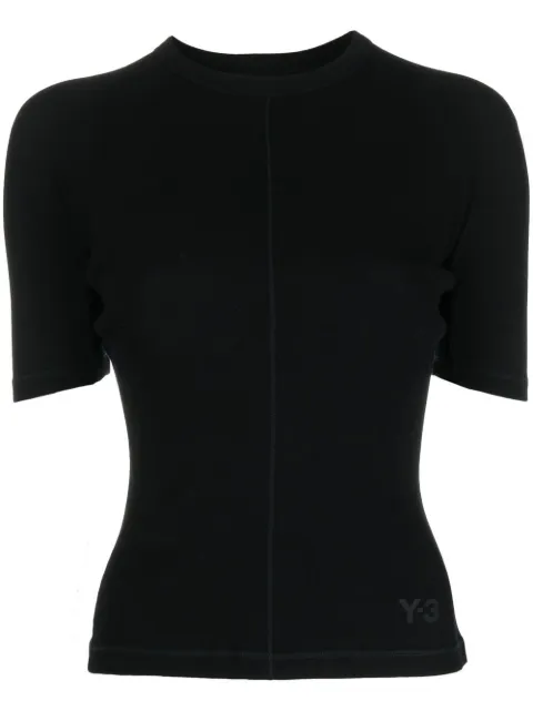 Y-3 logo-print short-sleeved T-shirt
