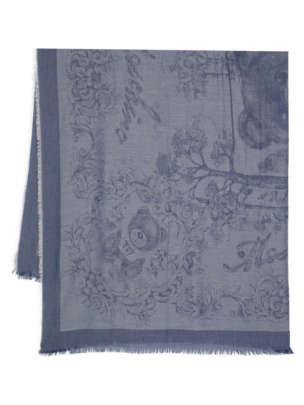 

Moschino Teddy Bear patterned-jacquard scarf - Blue