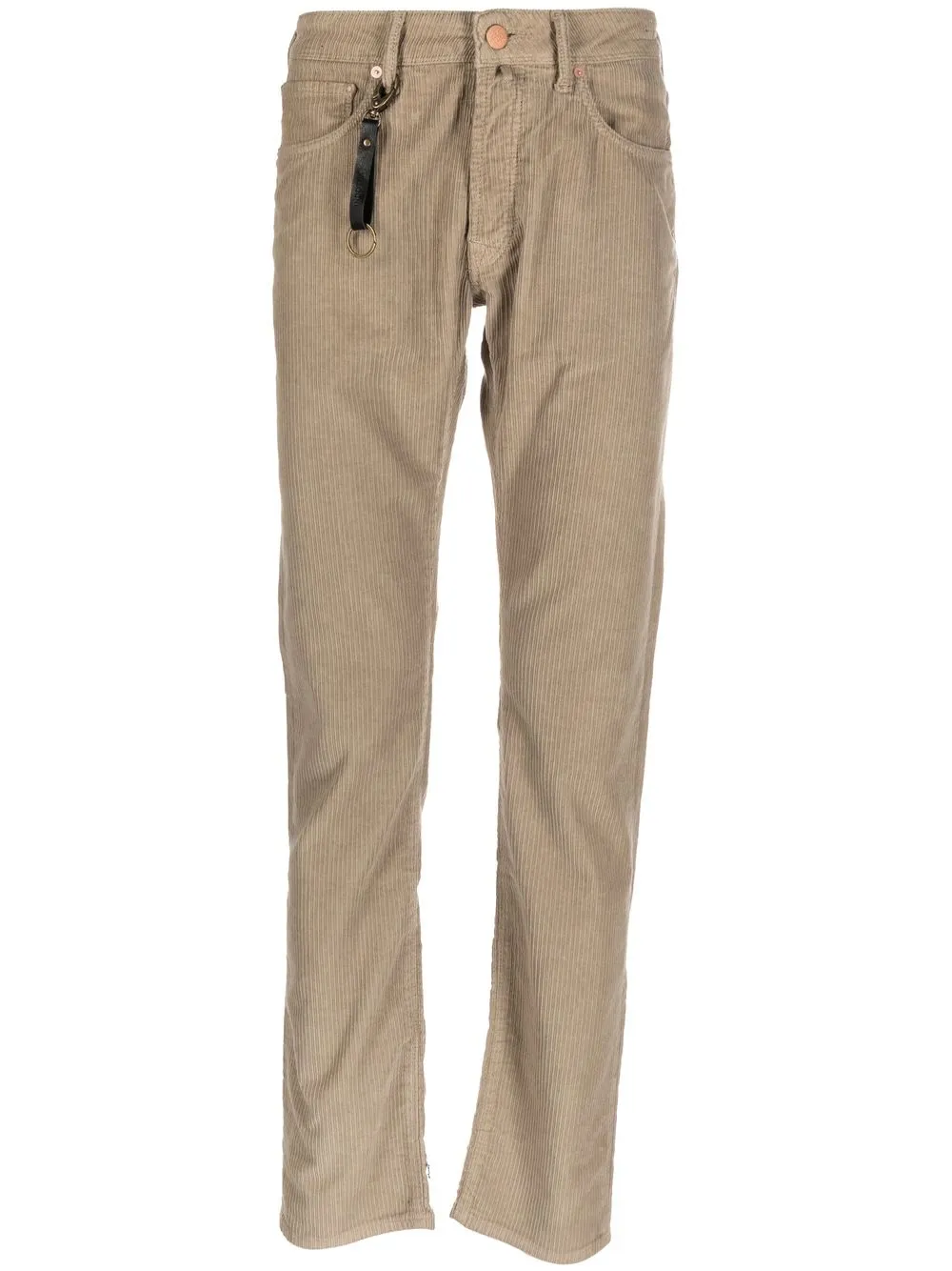 

Incotex straight-leg keyring-detail trousers - Neutrals