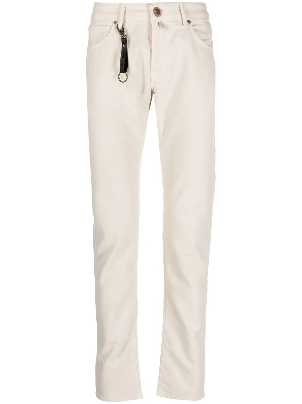 

Incotex straight-leg keyring-detail trousers - Neutrals