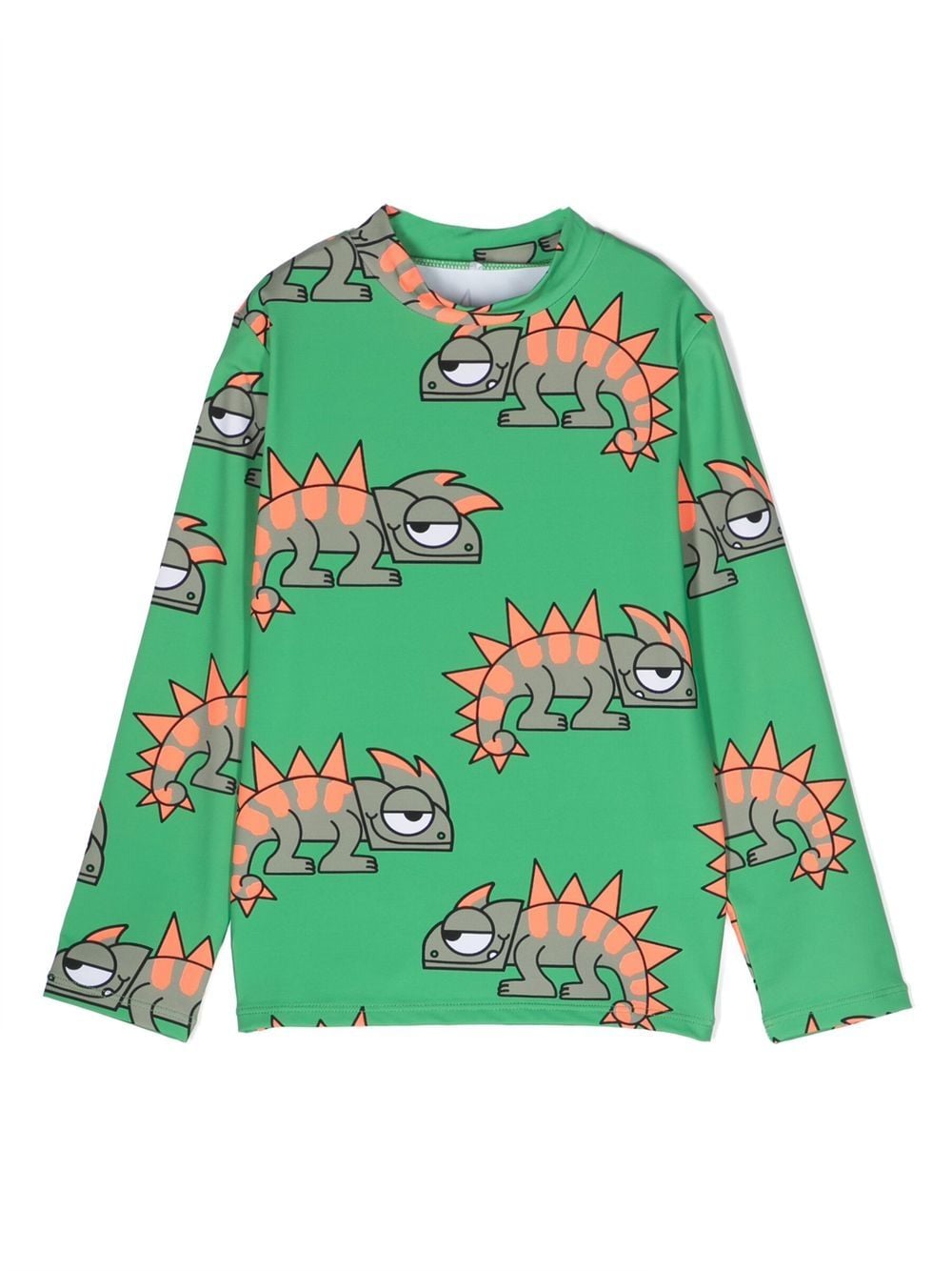 STELLA MCCARTNEY LIZARD-PRINT LONG-SLEEVED TOP