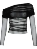 Christopher Esber Veiled silk top - Black
