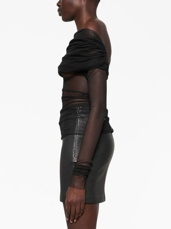 Christopher Esber Veiled Silk Top | Black | FARFETCH