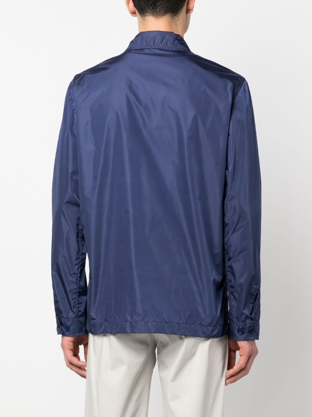 Shop Aspesi Buttoned Long-sleeve Shirt In Blau