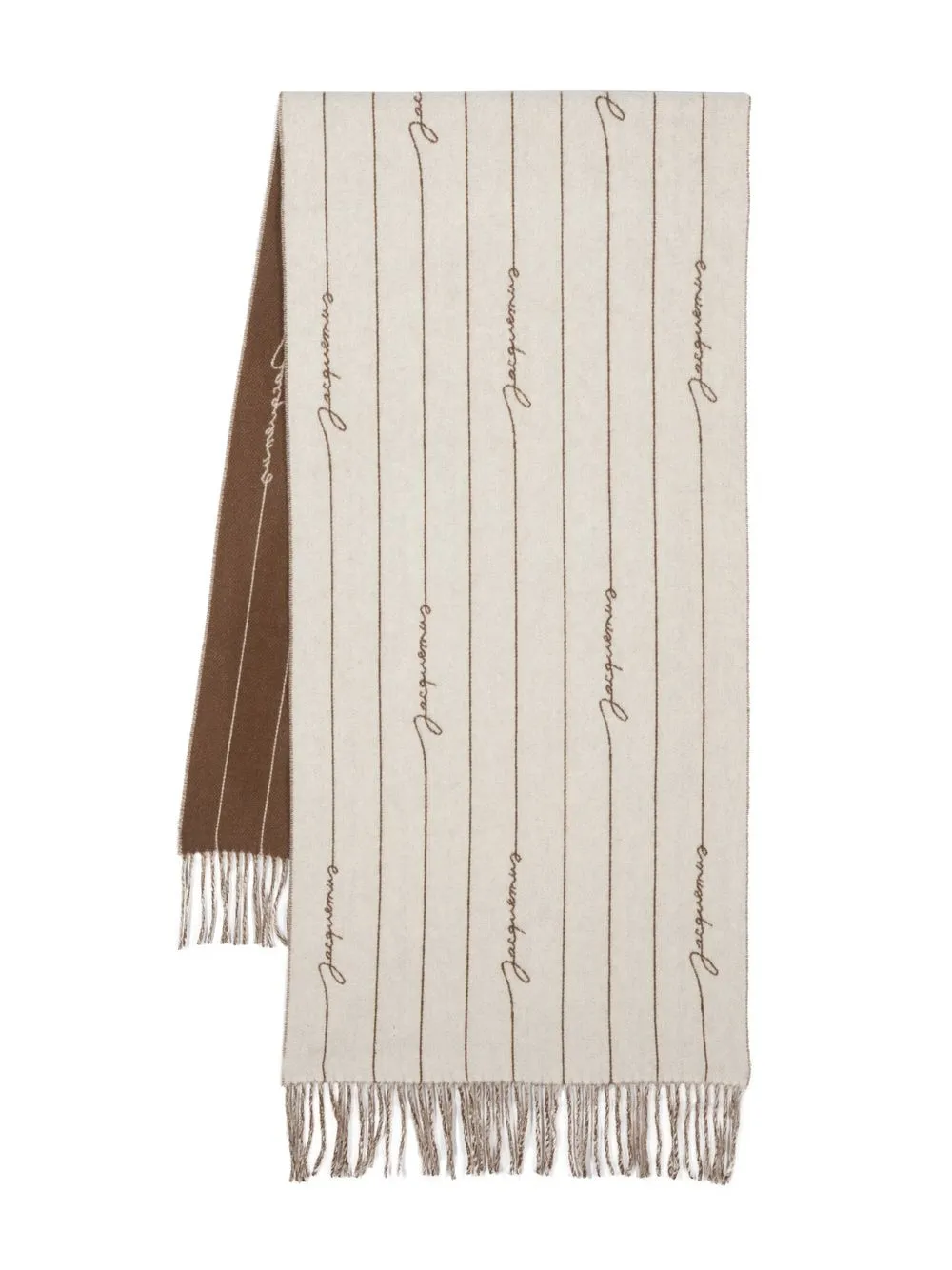

Jacquemus bufanda con logo en jacquard - Marrón