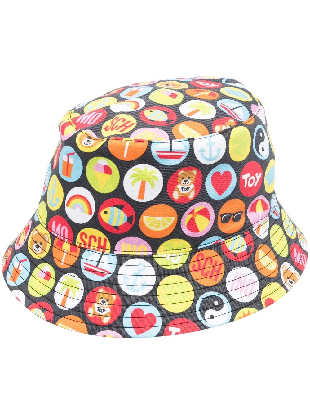 

Moschino gorro de pescador con estampado gráfico - Gris