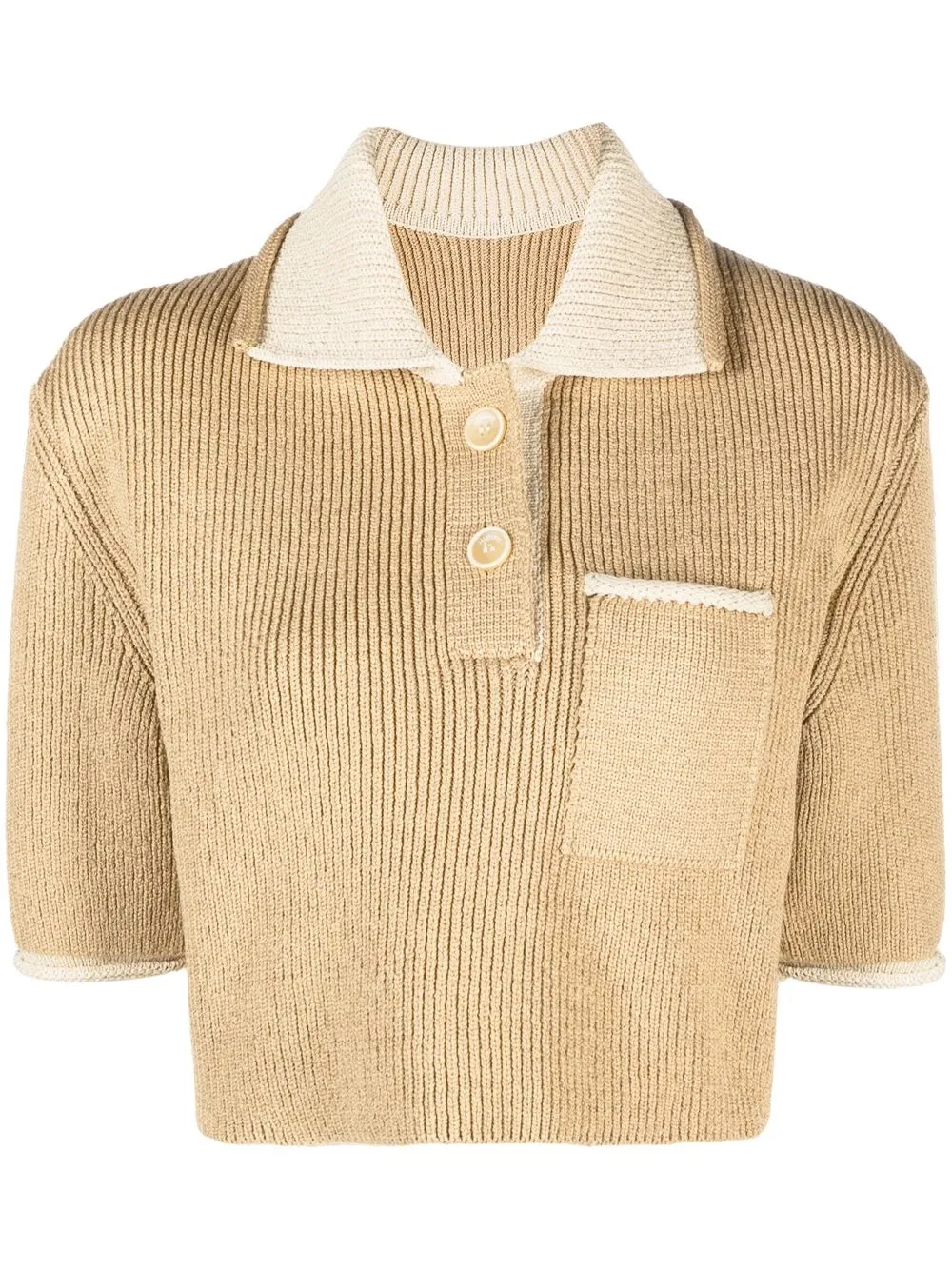 

Jacquemus Le polo maille Arco shirt - Neutrals