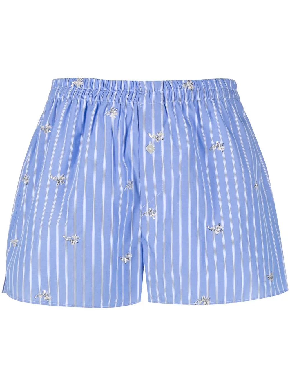 

Simonetta Ravizza bead-detailing boxer shorts - Blue