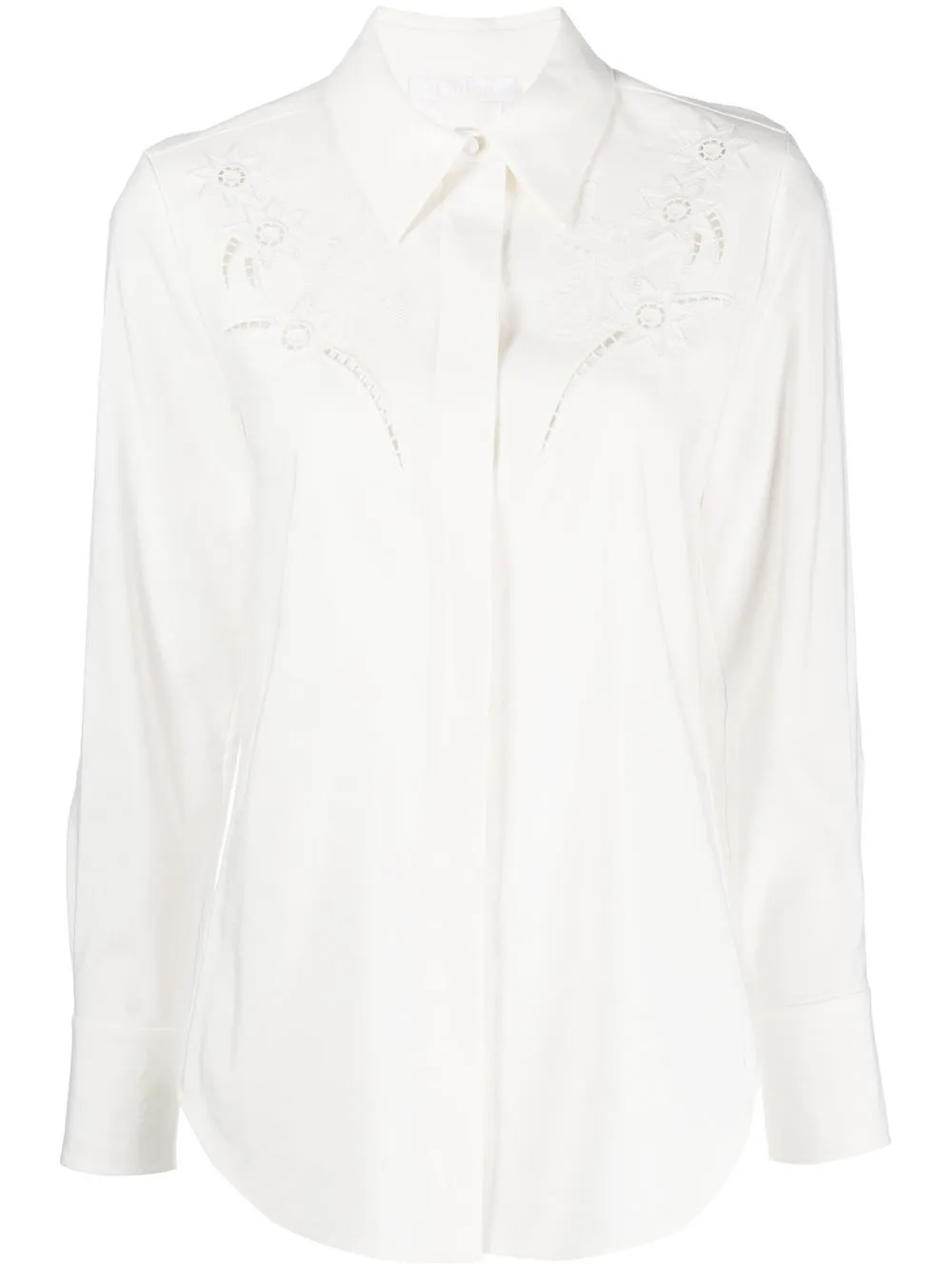 

Chloé broderie-anglaise silk shirt - Neutrals