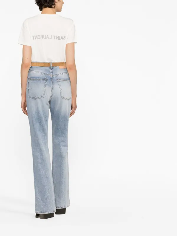 Saint Laurent Reverse logo-print T-shirt | White | FARFETCH