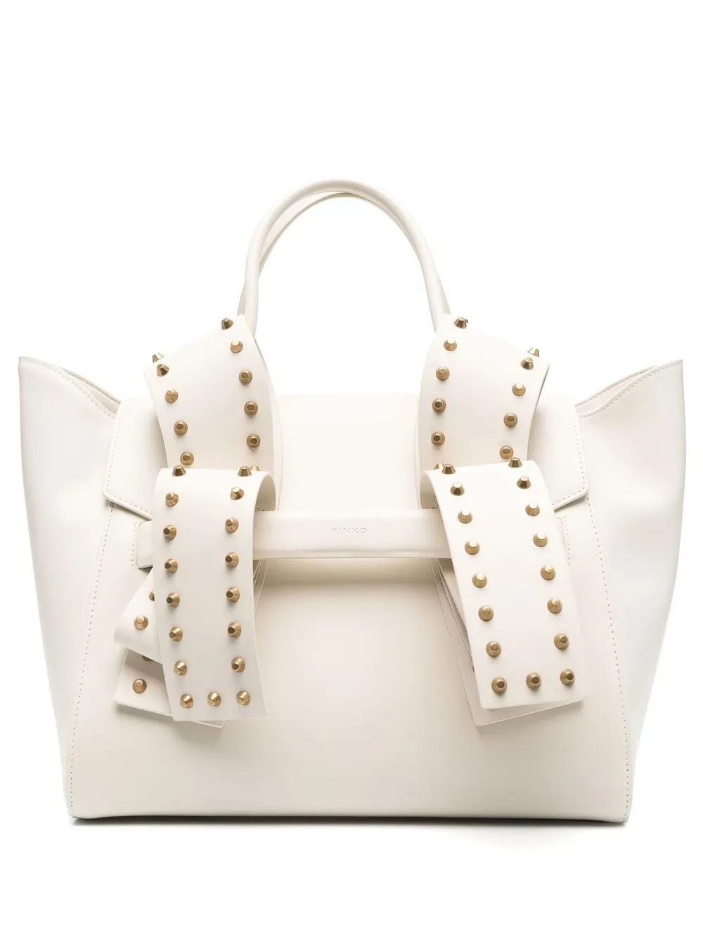 

PINKO stud detail tote bag - White