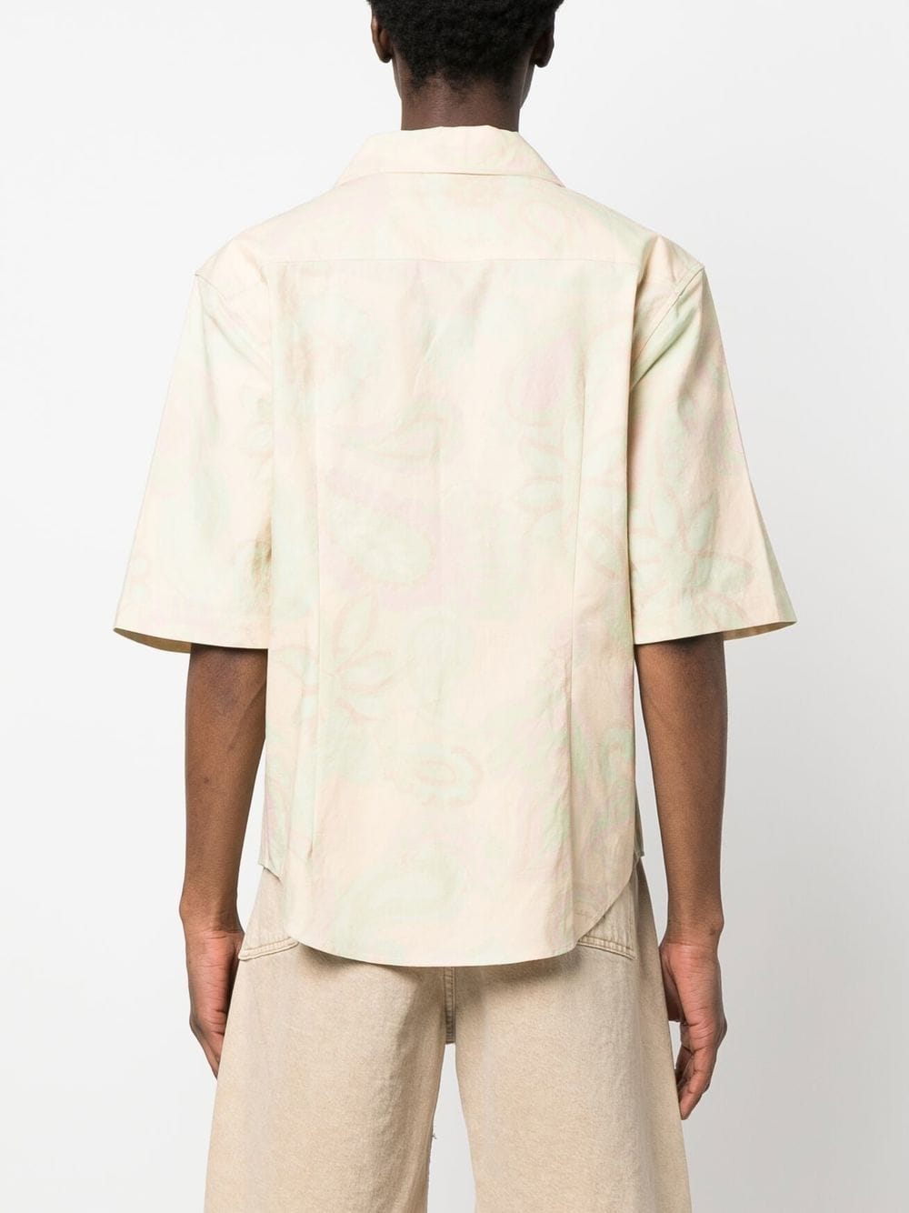 Shop Jacquemus Le Chemise Jean Printed Shirt In Gelb
