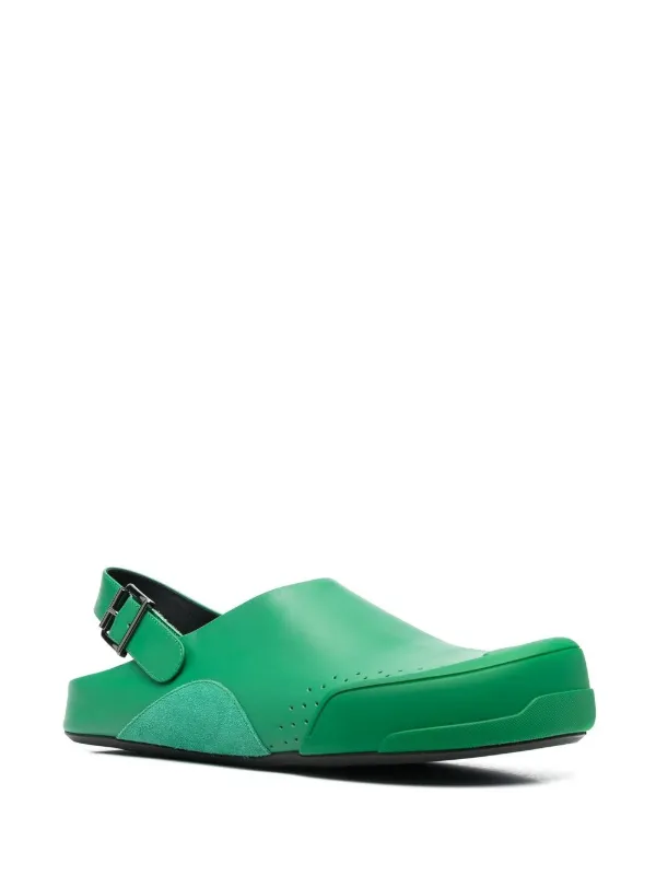 MARNI レザー スリングバック サンダル Marni スリングバック サンダル | グリーン | FARFETCH JP