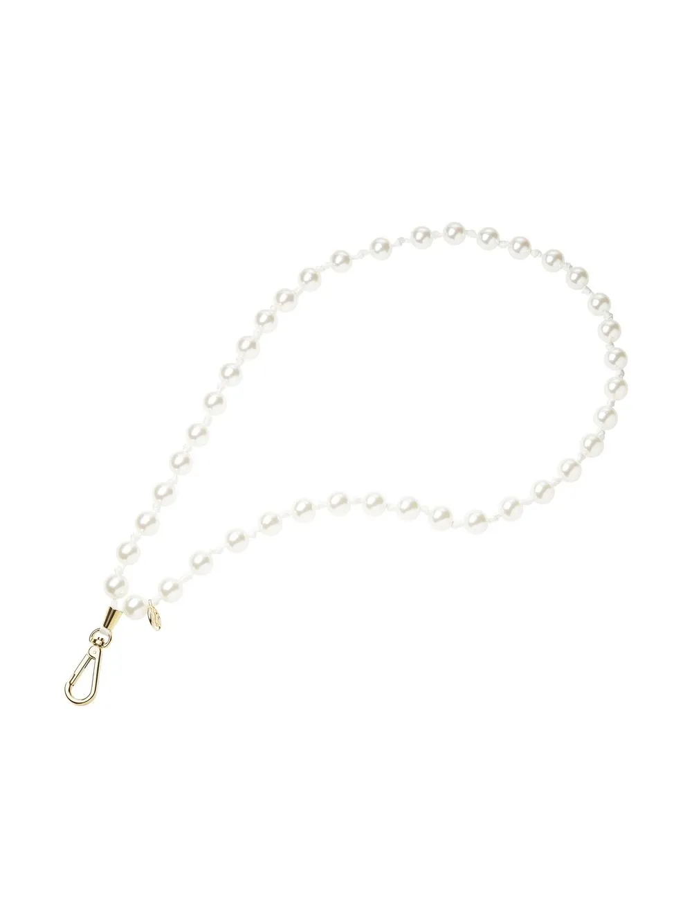 

Maison Michel accesorio para bolsa con perlas - Blanco