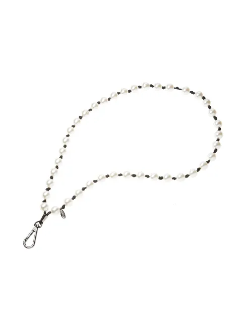 Maison Michel pearl-design bag charm 