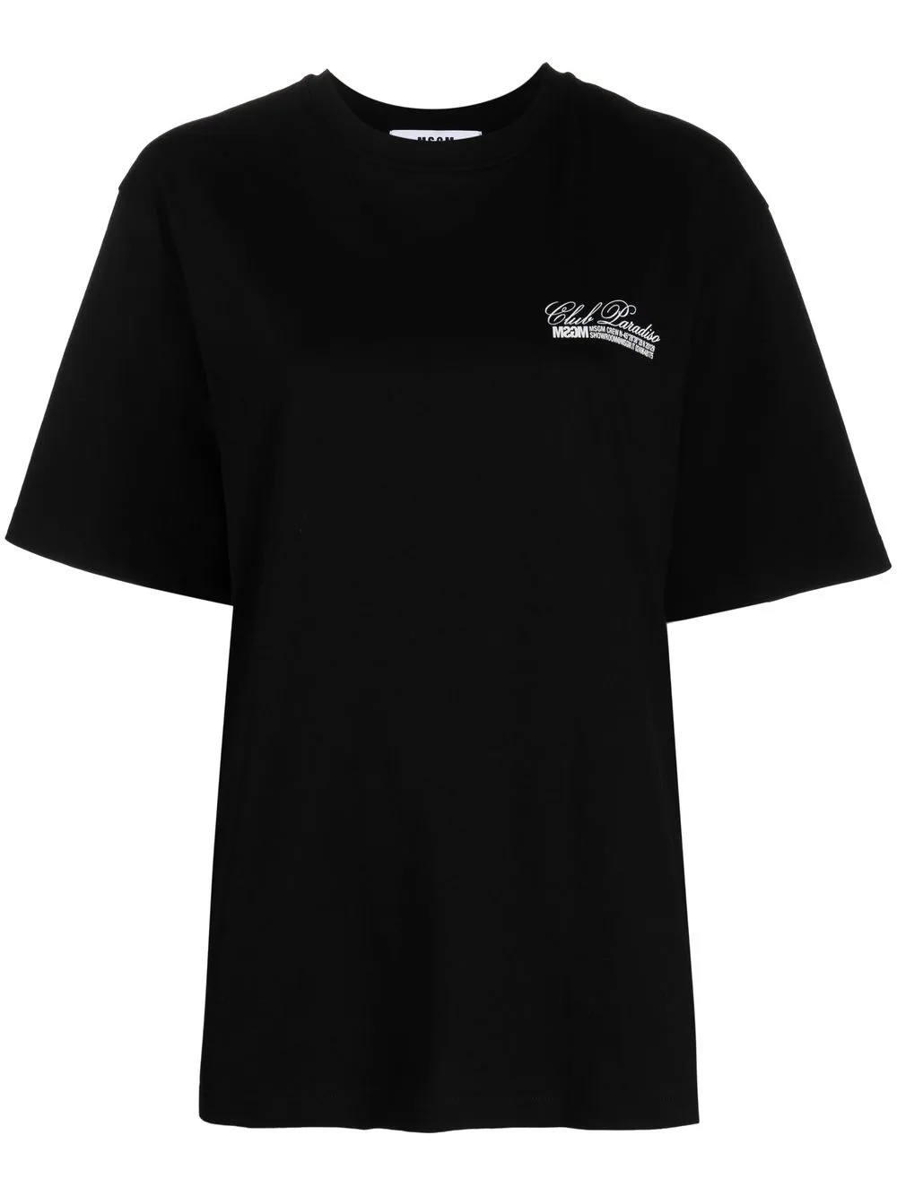 MSGM playera manga corta con logo estampado - Negro