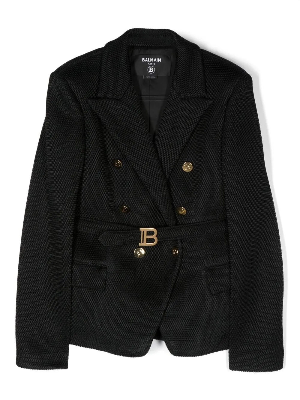 

Balmain Kids double-breasted belted blazer - Black