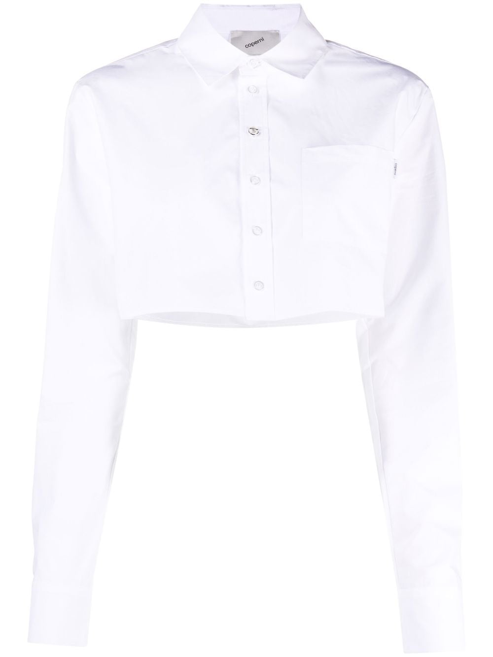 

Coperni cropped cotton shirt - White