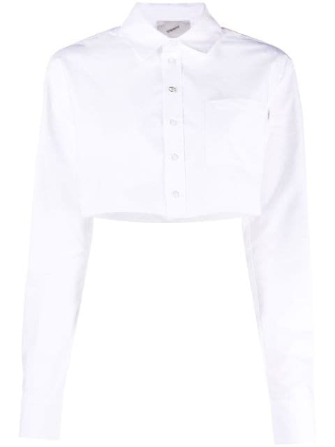 Coperni cropped cotton shirt