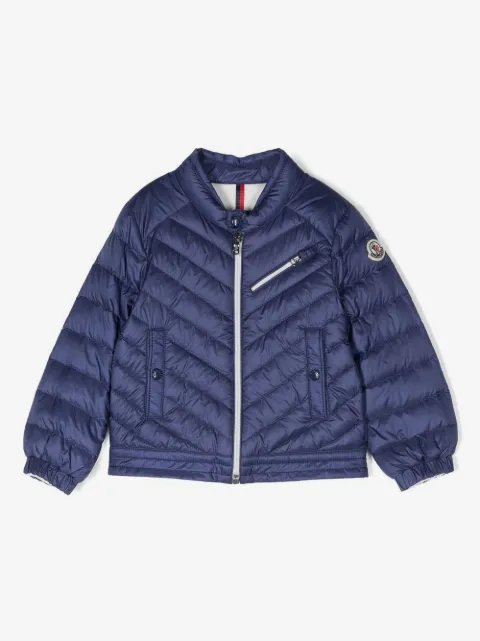 Moncler Enfant chamarra capitonada con parche del logo