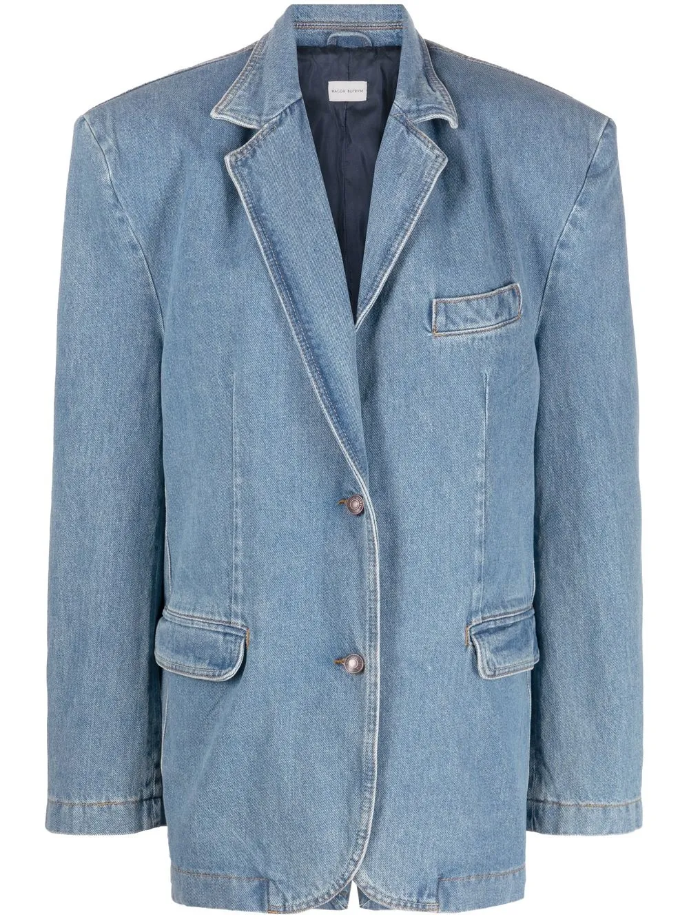 

Magda Butrym oversize denim blazer - Blue